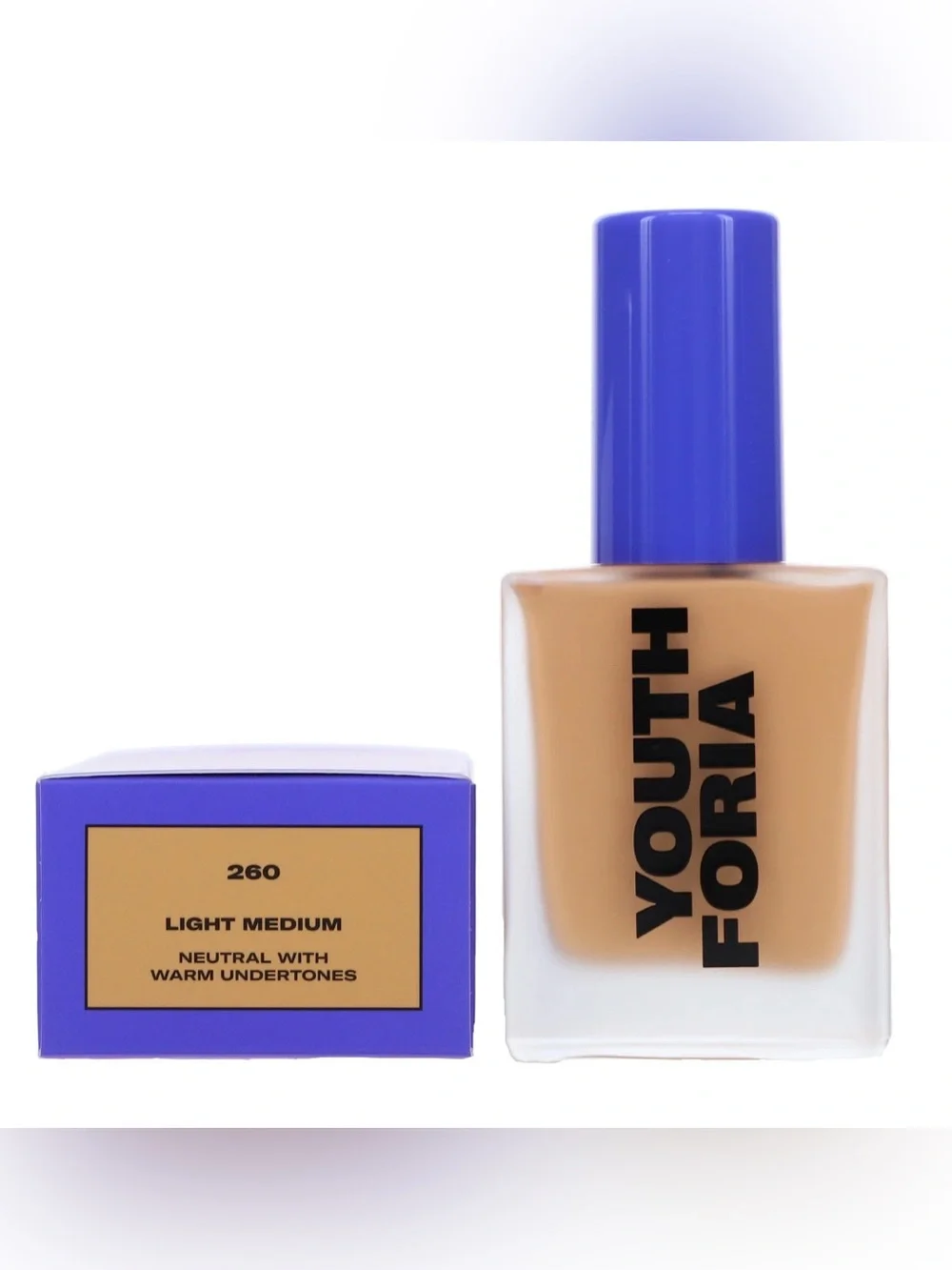 YOUTHFORIA Skin Tint Serum Foundation #260 Light Medium Neutral Warm Undertones